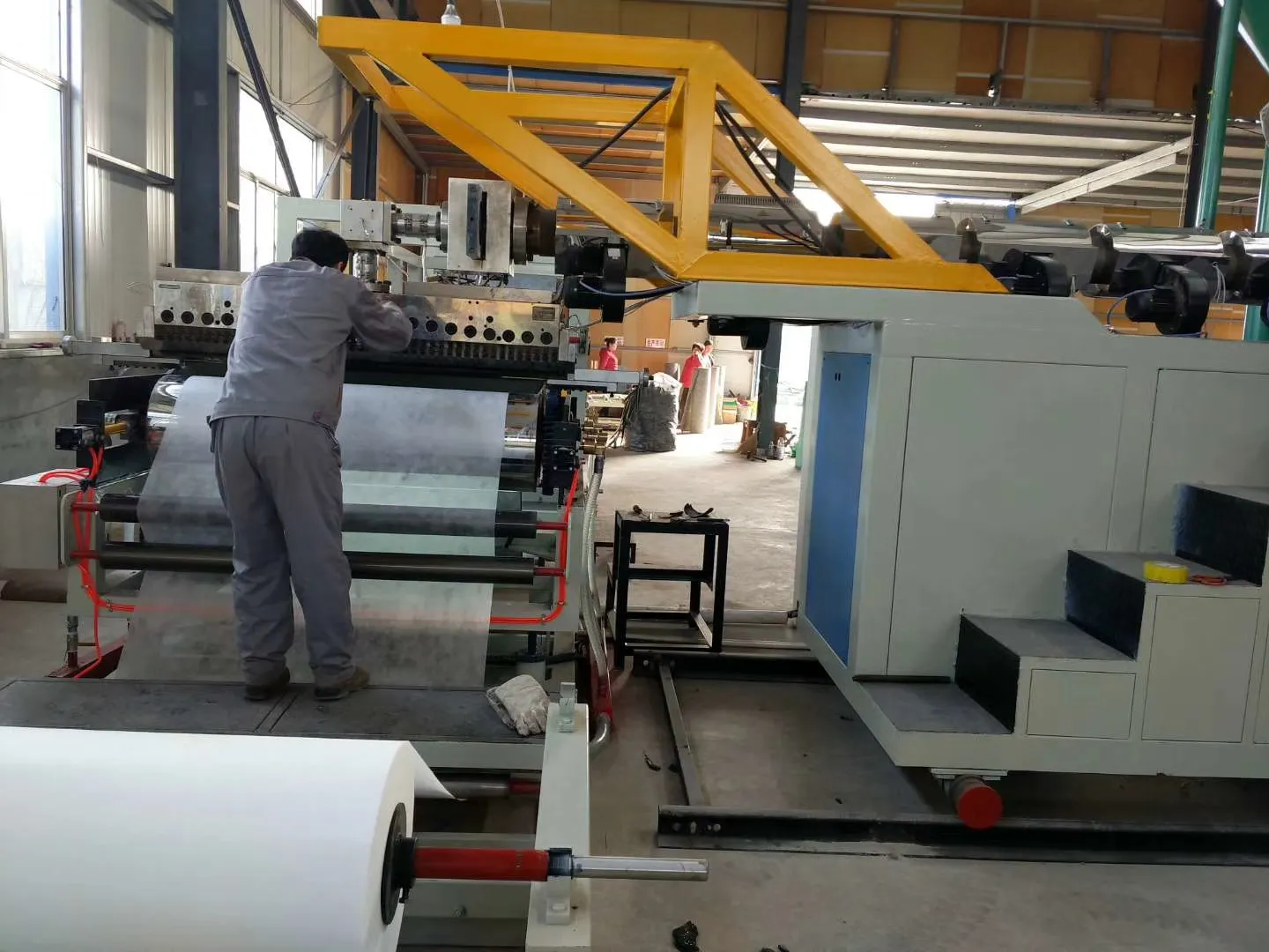 TPU color steel tile self-adhesive waterproof membrane production line